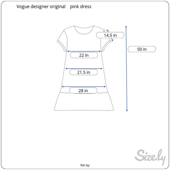 Vintage 80's Vogue Designer Original Midi Dress Pink Button Front Prairie Puff - Picture 11 of 11